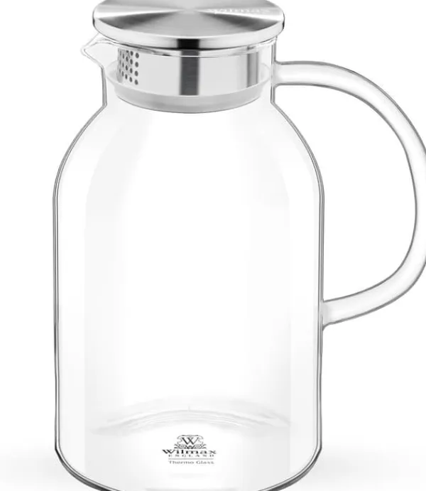Wilmax varmefast glaskaraffel 2,1 l, stållåg Hot