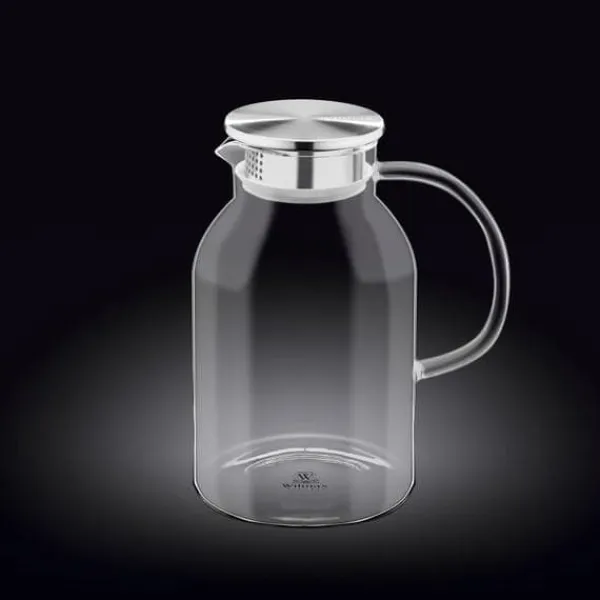 Wilmax varmefast glaskaraffel 2,1 l, stållåg Hot