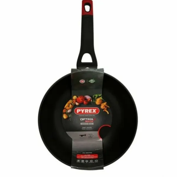 Wok Pande Pyrex Sort Aluminium Sale