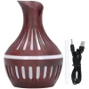 Wood Grain Luftfuktare USB Liten Vas Nattljus Mute Luftfuktare Aromaterapi Maskin 300ml Sale