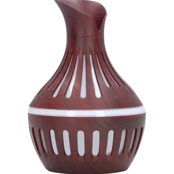 Wood Grain Luftfuktare USB Liten Vas Nattljus Mute Luftfuktare Aromaterapi Maskin 300ml Sale