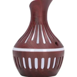 Wood Grain Luftfuktare USB Liten Vas Nattljus Mute Luftfuktare Aromaterapi Maskin 300ml Sale