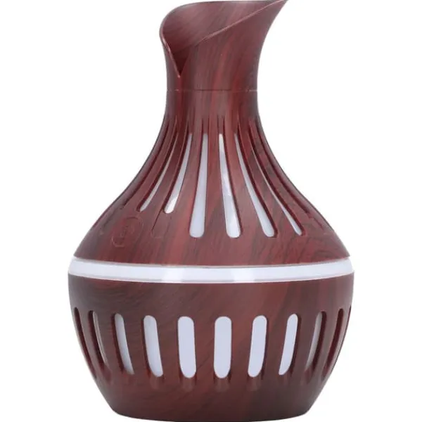 Wood Grain Luftfuktare USB Liten Vas Nattljus Mute Luftfuktare Aromaterapi Maskin 300ml Sale