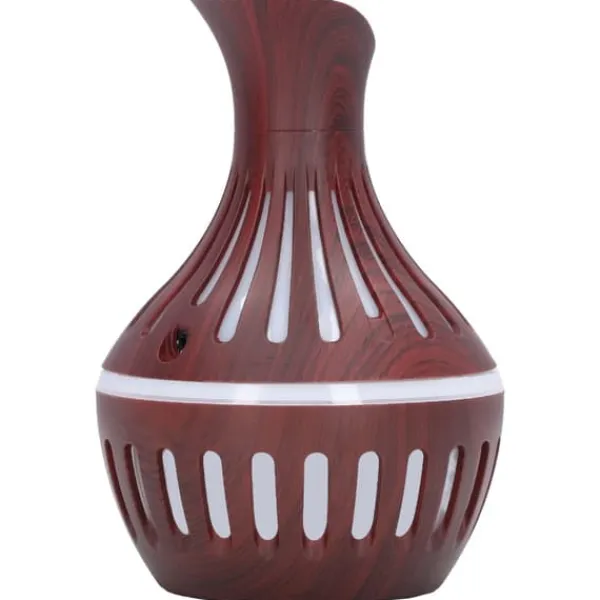 Wood Grain Luftfuktare USB Liten Vas Nattljus Mute Luftfuktare Aromaterapi Maskin 300ml Sale