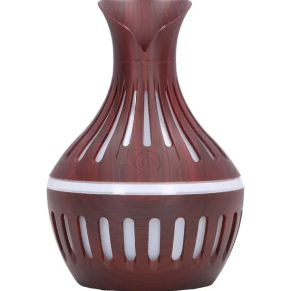 Wood Grain Luftfuktare USB Liten Vas Nattljus Mute Luftfuktare Aromaterapi Maskin 300ml Sale
