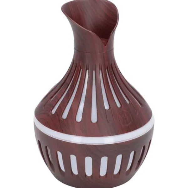 Wood Grain Luftfuktare USB Liten Vas Nattljus Mute Luftfuktare Aromaterapi Maskin 300ml Sale