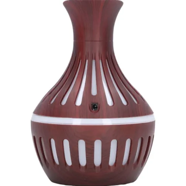 Wood Grain Luftfuktare USB Liten Vas Nattljus Mute Luftfuktare Aromaterapi Maskin 300ml Sale