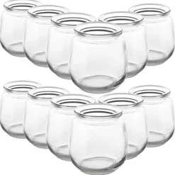 12x Glaskrukker Krukker Beholdere Kopper Yoghurtkopper Desserter 130ml Discount