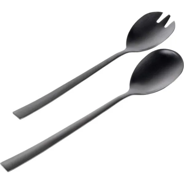 2x Salatskeer Sort Bestik til servering af salater og retter Clearance