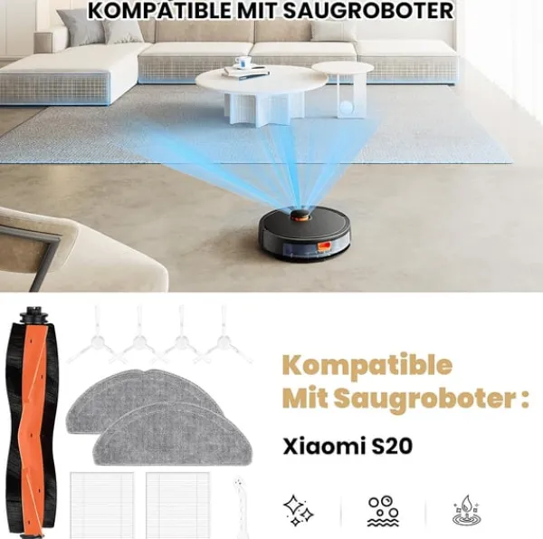 Robotstøvsugere>Xiaomi S20 Robotstøvsuger Reservedele Kit