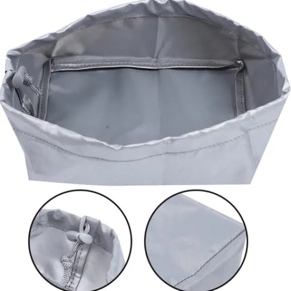 Fritøse>20x15x8cm 420D Oxford-stof støvdæksel til frituregryde ydre beskyttelsesdæksel til hjemmebrug sølv