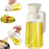 YARRAMATE Køkkenoliesprøjte med målebæger 550 ml olivenoliedispenser hvid New
