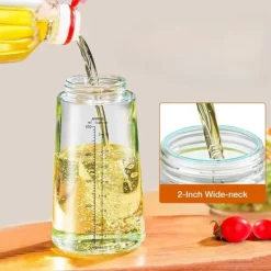 YARRAMATE Køkkenoliesprøjte med målebæger 550 ml olivenoliedispenser hvid New