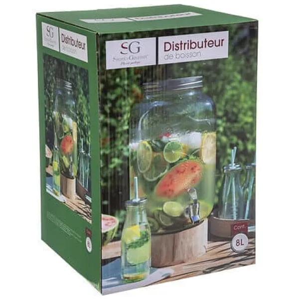 Yorkshire 8L DRIKKEDISPENSER af GLAS gennemsigtig Sale